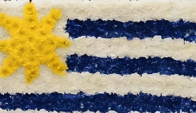 bandera arreglo floral Uruguay