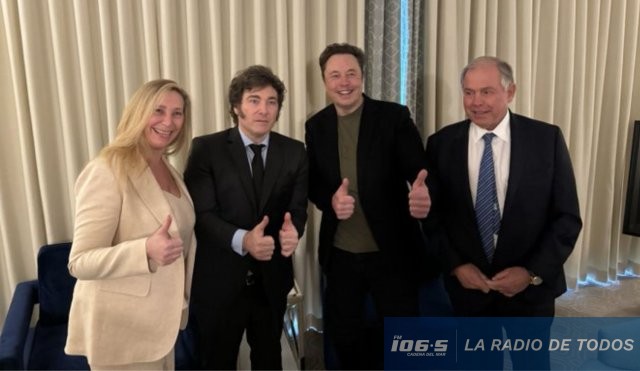 Javier Milei con Elon Musk