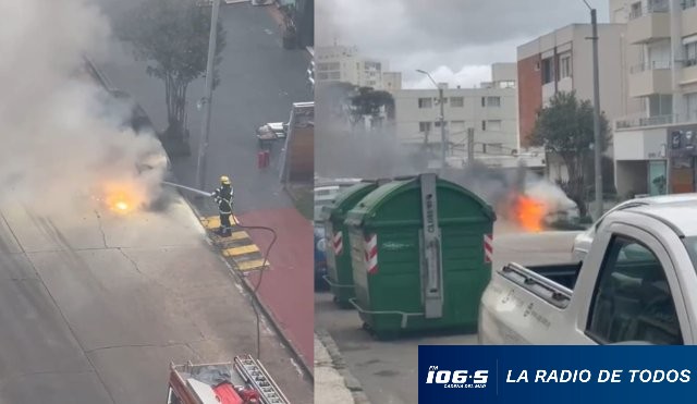 bomberos incendio auto