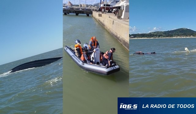 Embarcación hundida en Piriápolis 