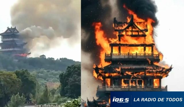 China templo incendio 