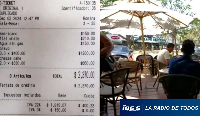 Café de Tommy cobro erróneo 