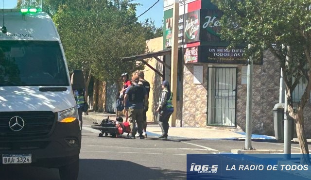 colisión moto y camioneta