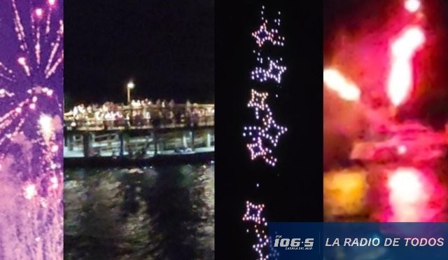 Año nuevo fuegos artificiales 