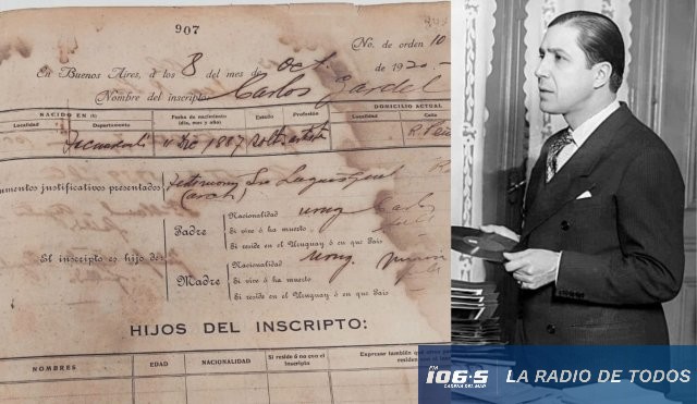 gardel documento uruguayo