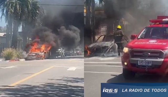 Incendio automóvil Lavalleja 
