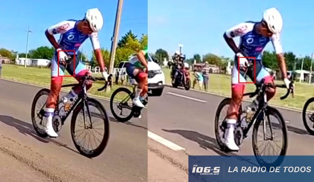 Ciclista Paysandú meando 