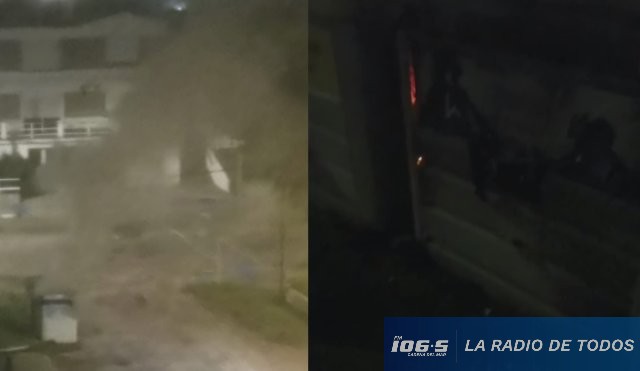 contenedor incendiado