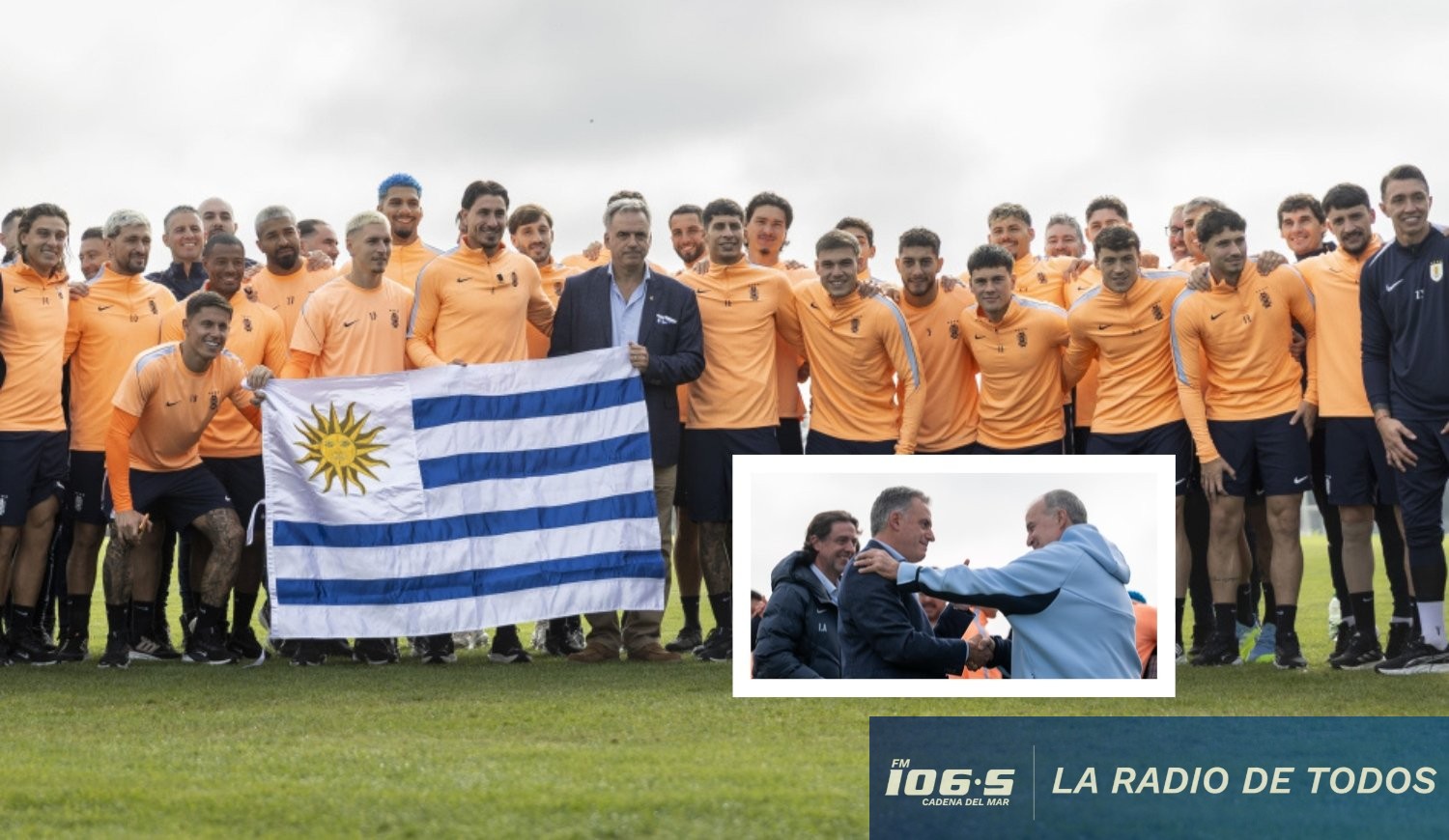 Selección uruguaya: Yamandú Orsi entregó el Pabellón Nacional de cara a la Copa Mundial de la FIFA 2026.