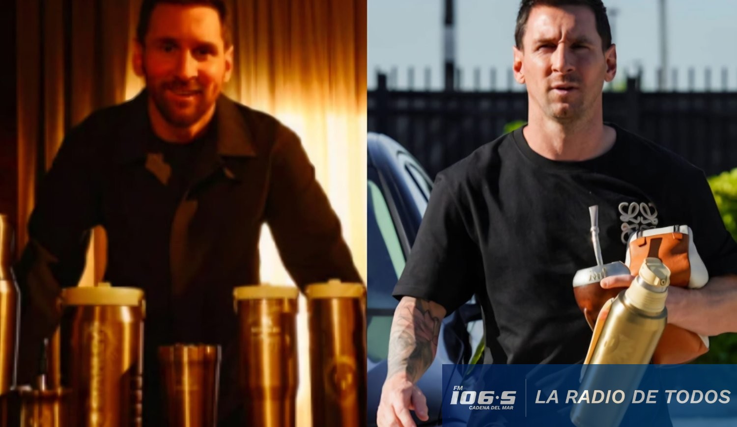 Lionel Messi (Inter Miami): volvió a entrenar y un termo dorado llamó la atención.