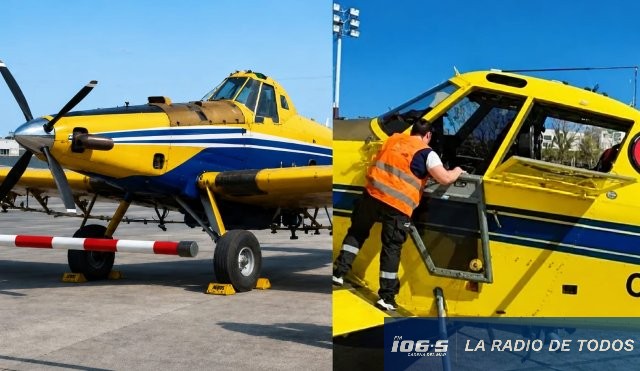 Avión detenido ARG uy 