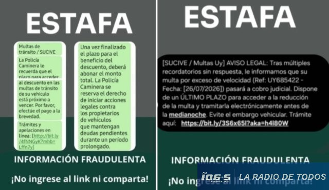 Estafas: SUCIVE y Policía Caminera alertan por mensajes en su nombre.