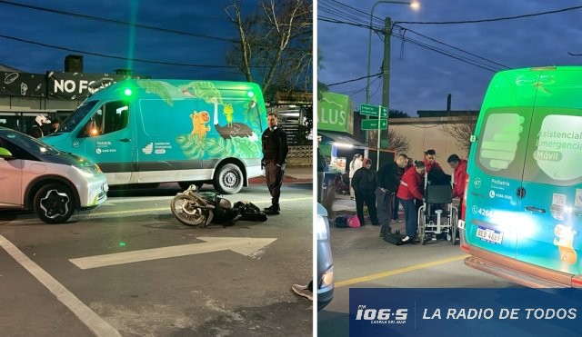 Siniestro de tránsito (Maldonado): automóvil colisionó contra motocicleta en la que circulaban madre e hija.