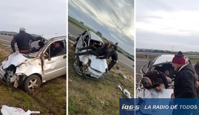 Siniestro de tránsito (Ruta 9):  trabajador de la construcción resultó con lesiones de entidad tras un despiste.