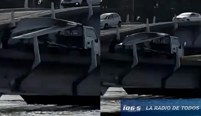 Puente Leonel Viera (La Barra): Camión perdió parte de su carga.