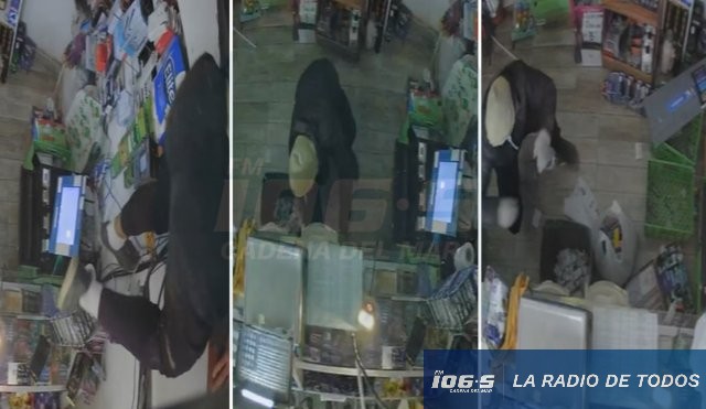 Playa Hermosa (Maldonado): cámaras registran un audaz robo en un comercio.