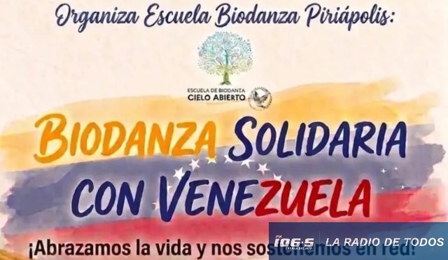 Piriápolis: organizan jornada de Biodanza solidaria en apoyo a familias de Venezuela.
