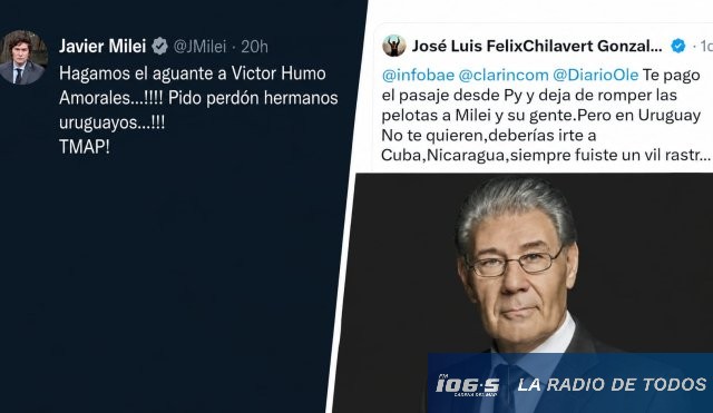 Javier Milei a Víctor Hugo Morales: ironizó sobre el posible regreso a Uruguay y pidió “perdón” a los orientales.