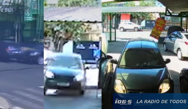 “Farmeó Aura ” (derrape): la chocaron y terminó estacionada entre dos autos como si lo hubiera calculado.