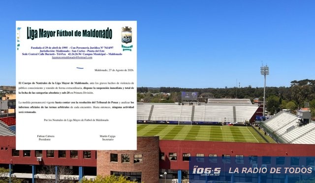 Liga Mayor (Maldonado): suspendieron totalmente la fecha tras graves hechos de violencia.