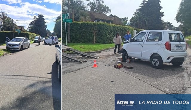 Siniestro de tránsito (Barrio Las Delicias): Dos vehículos colisionaron en la esquina de Siete Cabritos y Las Orquídeas.